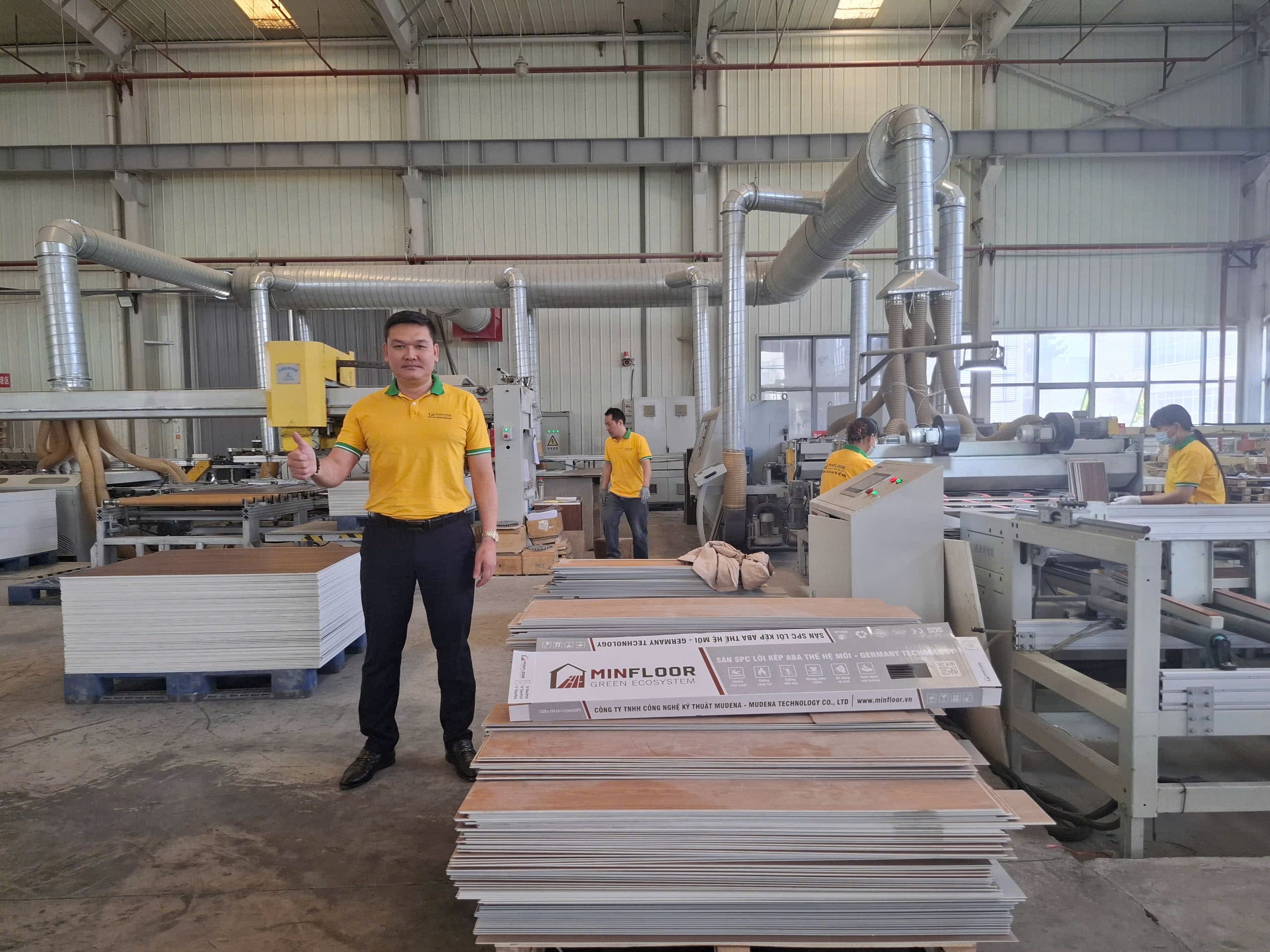 Nhà máy sản xuất sàn SPC Minfloor – Quy mô lớn, dây chuyền hiện đại, dẫn đầu công nghệ lõi kép ABA