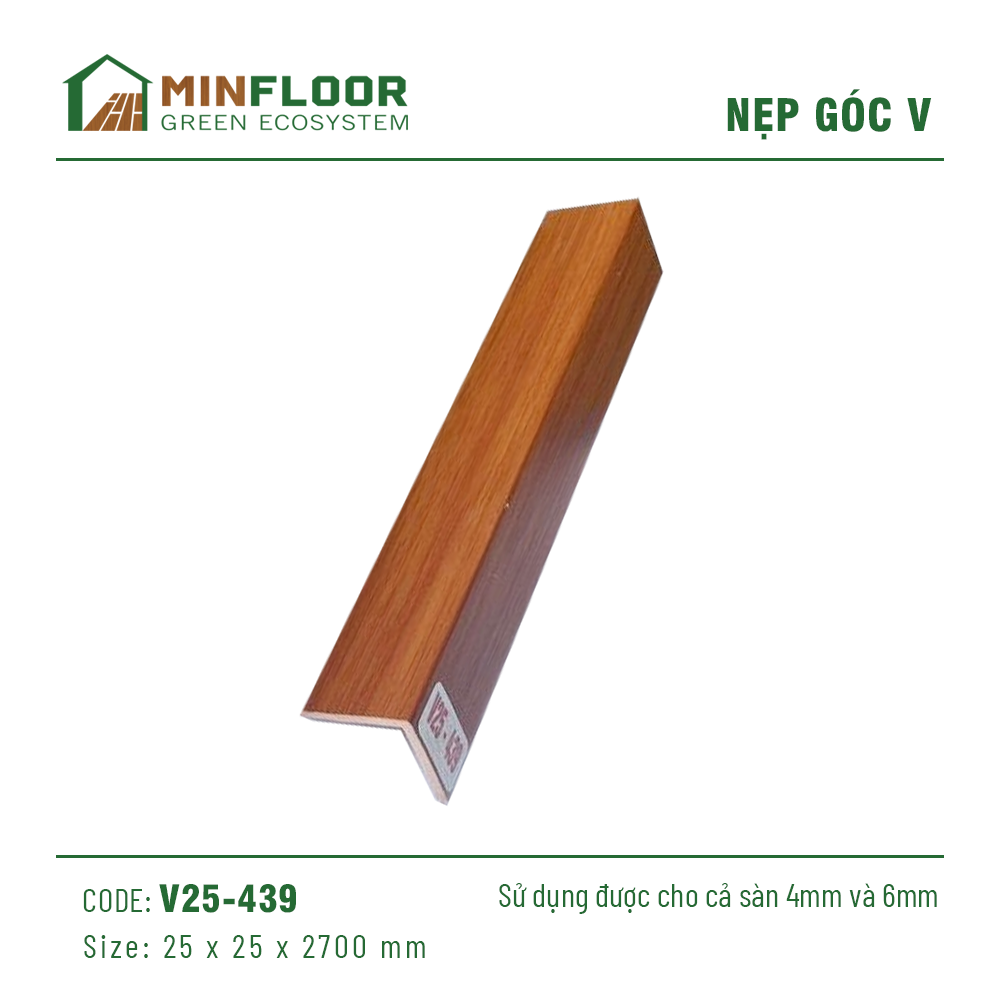 Nẹp Nhựa Chữ V Nẹp Bo Góc V25-437